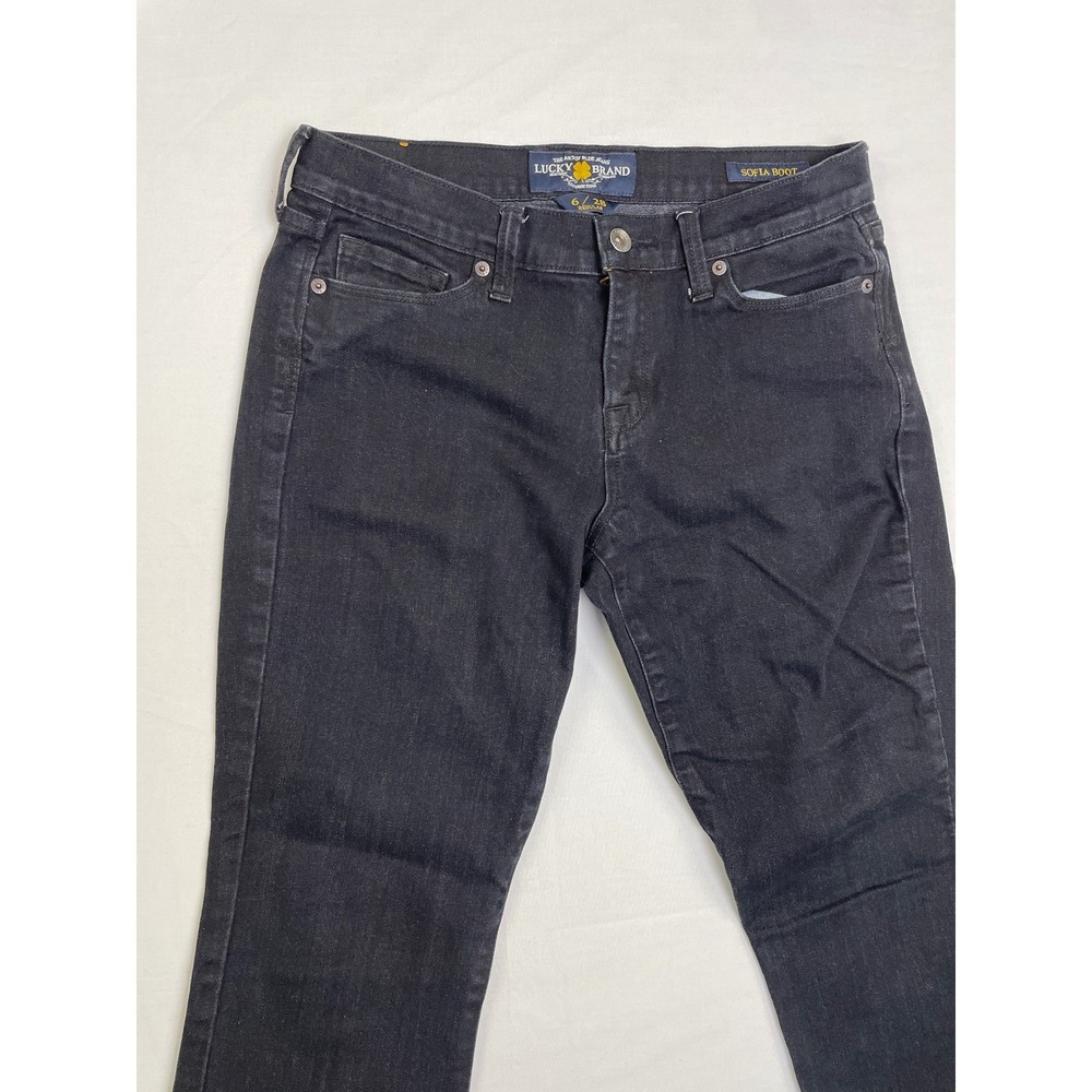 Lucky Brand Sofia Boot Black Jeans Womens 6/28 Regular Bootcut Stretch Western - Picture 2 of 11